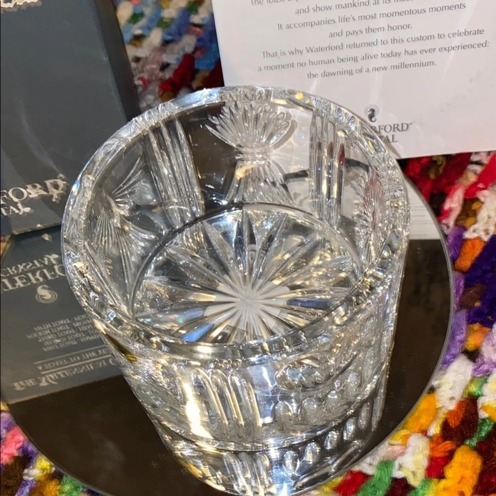 Waterford Crystal Millennium Collection Glass Champagne/Wine bottle display